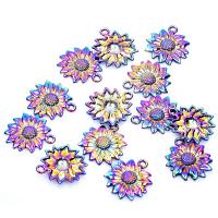 Zinc Alloy Jewelry Necklace Sunflower colorful plated Unisex nickel lead & cadmium free Length Approx 17.72 Inch Sold By PC