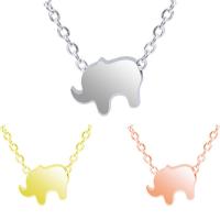 Stainless Steel Jewelry Necklace, Elephant, plated, more colors for choice, 6x8mm, Length:Approx 17.72 Inch, Sold By PC
