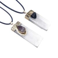 Gypsum Stone Pendant, with Tibetan Style, gold color plated, fashion jewelry, more colors for choice, 45-55mm,12-16mm, Sold By PC