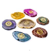 Полудрагоценный камень Декоративные украшения, полированный, Много цветов для выбора, 30~50mm, 7PC/указан, продается указан