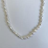 Keishi ferskvandskulturperle Beads, Ferskvandsperle, du kan DIY, hvid,  8-9mm, Solgt Per 14.96 inch Strand