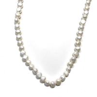 Cultured Button Freshwater Pearl Beads DIY white 8-9mm Sold Per 14.96 Inch Strand
