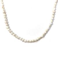 Knap ferskvandskulturperle Beads, Ferskvandsperle, du kan DIY, hvid, 5-6mm, Solgt Per 14.96 inch Strand