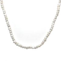 Button Kulturan Slatkovodni Pearl perle, možete DIY, bijel, 4-5mm, Prodano Per 14.96 inčni Strand