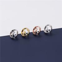 Argent sterling 925 Cadre perle, étoile, Placage, DIY & creux, plus de couleurs à choisir, 10.30x5.80mm, Trou:Environ 1mm, Diamètre intérieur:Environ 8.5mm, Vendu par PC