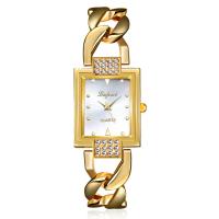 Pulsera de Reloj para Mujer, aleación de zinc, con diamantes de imitación, más colores para la opción, 20x17x210mm, Vendido por UD