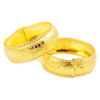 Brass Bracelet & Bangle for woman golden 20mm Length 6 cm Sold By PC