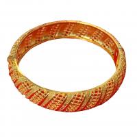 Brass Bracelet & Bangle, for woman, golden, Length:6 cm, Sold By PC