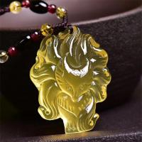 Citrine Pendant, Fox, yellow, Sold By PC