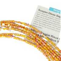 Handgemaakte Lampwork Beads, Ronde, DIY, gemengde kleuren, Per verkocht 38 cm Strand