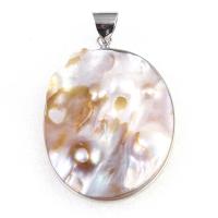 Shell Pendants Zinc Alloy with Shell mixed colors Sold By PC