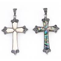 Shell Pendants Zinc Alloy with Shell Cross Sold By PC