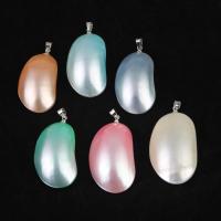 Shell Pendants, Tibetan Style, with Shell, more colors for choice, 45x23mm, Sold By PC