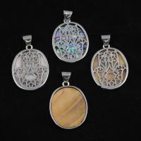 Gemstone Pendants Jewelry Zinc Alloy with Gemstone Sold By PC