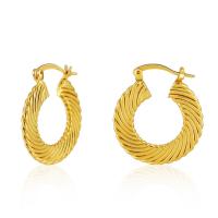 Brass Huggie Hoop Earring, 18K gold plated, fashion jewelry & for woman, golden, 27x22mm, Sold By Pair