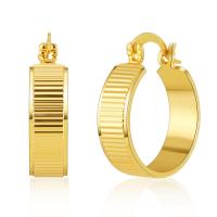 Brass Huggie Hoop Earring, 18K gold plated, fashion jewelry & for woman, golden, 23x19mm, Sold By Pair