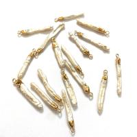 Freshwater Pearl Pendants, with Brass, irregular, gold color plated, fashion jewelry & DIY,  1-35mm, Sold By PC