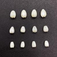 Abalorios de Nácar Blanca Natural, Tulipán, Tallado, Bricolaje & diverso tamaño para la opción, Blanco, Vendido por UD