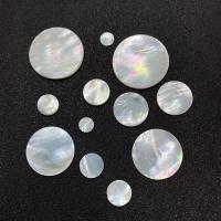Prirodni White Shell perle, Sea Shell, Novčić, možete DIY & različite veličine za izbor & nema rupe, bijel, Prodano By PC