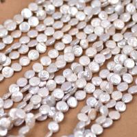 Coin ferskvandskulturperle Beads, Ferskvandsperle, Keishi, hvid, 10mm, Solgt Per Ca. 11.8 inch Strand