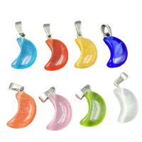 Cats Eye Necklace, Moon, Unisex, more colors for choice, 26-28mmx12mm, Length:Approx 14.96 Inch, Sold By PC