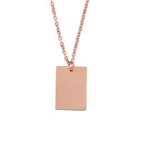 Stainless Steel Jewelry Necklace, plated, fashion jewelry, more colors for choice, 15x22mm, Length:17.72 m, Sold By PC