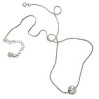 Brass Necklace with 1.97inch extender chain for woman nickel lead & cadmium free Length Approx 15.75 Inch Sold By PC