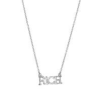 Brass Necklace, with 1.97inch extender chain, Alphabet Letter, for woman, nickel, lead & cadmium free, Length:Approx 15.75 Inch, Sold By PC
