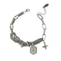 Brass Bracelet & Bangle, with 1.18inch extender chain, for woman, nickel, lead & cadmium free, Length:Approx 6.3 Inch, Sold By PC