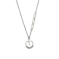 Brass Necklace, with 1.97inch extender chain, cross chain & for woman & hollow, nickel, lead & cadmium free, Length:Approx 15.75 Inch, Sold By PC