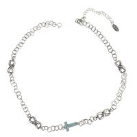 Messing Halskæde, med 1.97inch extender kæde, for kvinde, nikkel, bly & cadmium fri, Længde Ca. 15.75 inch, Solgt af PC