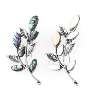 Shell Brooch Zinc Alloy with Shell Leaf Unisex Sold By PC