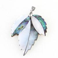 Shell Pendants Zinc Alloy with Shell Leaf mixed colors Sold By PC