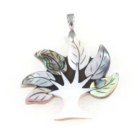 Shell Pendants Zinc Alloy with Shell Tree mixed colors Sold By PC