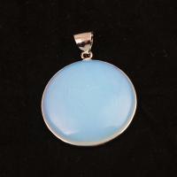 Gemstone Pendants Jewelry Zinc Alloy with Gemstone Round mixed colors Sold By PC