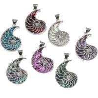 Shell Pendants, Tibetan Style, with Shell, more colors for choice, 50x30mm, Sold By PC