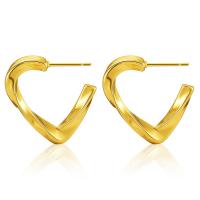 Brass Stud Earring, 18K gold plated, fashion jewelry & for woman, golden, 24mm, Sold By Pair