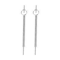 Fashion Fringe Earrings Zinc Alloy high quality plated fashion jewelry & for woman & with rhinestone 104mm Sold By Pair