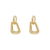 Huggie Hoop Drop Earring, Tibetan Style, high quality plated, fashion jewelry & for woman & enamel, golden, 42x16mm, Sold By Pair