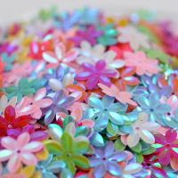 Plastic Sequin, PVC Plastic, Flower, DIY, more colors for choice, 15mm, 500G/Bag, Sold By Bag