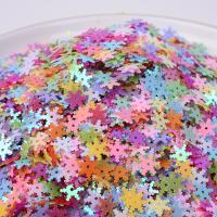 Plastic Sequin, PVC Plastic, Snowflake, DIY, more colors for choice, 7mm, 500G/Bag, Sold By Bag
