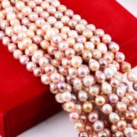 Perles nacres baroques de culture d'eau douce , perle d'eau douce cultivée, Rond, DIY, rose pourpre, 9-10mm, Vendu par Environ 15 pouce brin