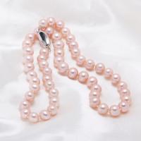 Natural Freshwater Pearl Necklace, Potato, more colors for choice, 8-9mm, Sold Per Approx 17.7 Inch Strand