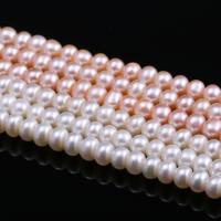 Knap ferskvandskulturperle Beads, Ferskvandsperle, Kartoffel, du kan DIY, flere farver til valg, 5-6mm, Solgt Per Ca. 15 inch Strand