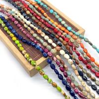 Impression Jasper Beads, DIY, more colors for choice, 6x8mm, Sold Per 14.96 Inch Strand