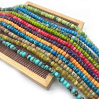 Impression Jasper Beads Rondelle DIY Sold Per 14.96 Inch Strand