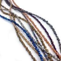 Gemstone Chips, Natural Stone, irregular, plated, DIY, more colors for choice, 4mm, Sold Per 14.96 Inch Strand