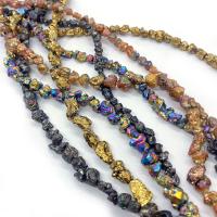 Natural Stone Beads, irregular, plated, DIY, more colors for choice, 4-10mm, Sold Per 14.96 Inch Strand