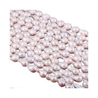 Cultured Baroque Freshwater Pearl Beads, polished, DIY & different size for choice, white, 10-14mm, Sold Per 14.96 Inch Strand