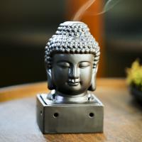 Traditional Ceramic Inserted Burner Incense Seat Porcelain Buddha handmade for home and office & durable black Sold By Set